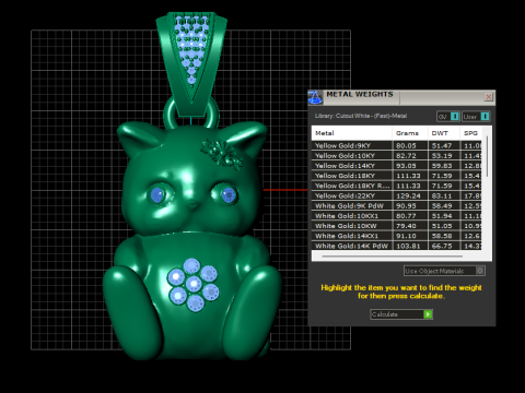 Adorable Cat Pendant 3D Printable Jewelry Model 3D 프린트 모델