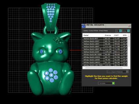 Adorable Cat Pendant 3D Printable Jewelry Model 3D Print Model