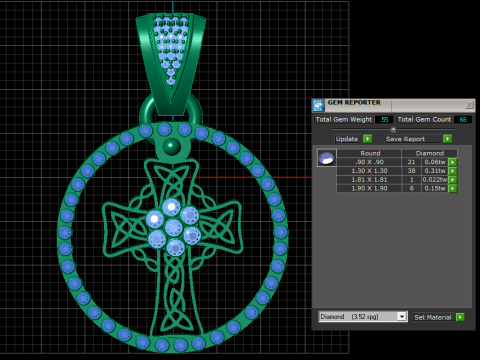 Celtic Cross Pendant 3D Printable Jewelry Model Modèles 3D en vedette