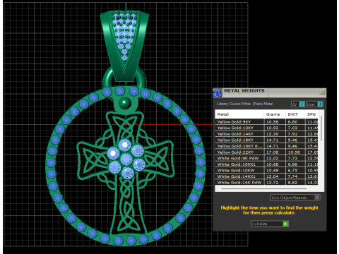 Celtic Cross Pendant 3D Printable Jewelry Model Modèles 3D en vedette