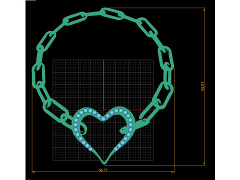 Elegant Heart Bracelet 3D Printable Jewelry Model 3D Принт Модель