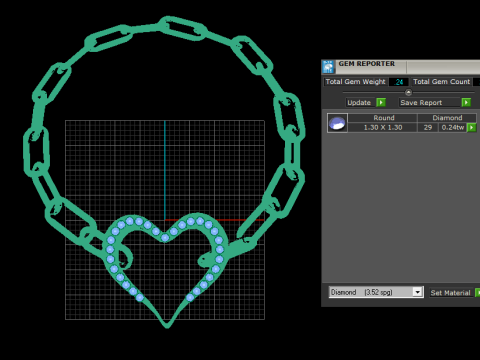 Elegant Heart Bracelet 3D Printable Jewelry Model 3D Принт Модель
