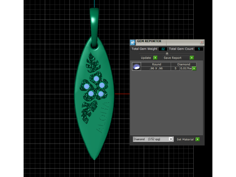Aloha Pendant 3D Printable Jewelry Model 3D Принт Модель