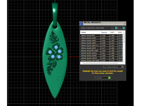 Aloha Pendant 3D Printable Jewelry Model 3D Принт Модель