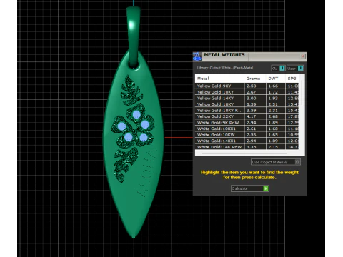 Aloha Pendant 3D Printable Jewelry Model 3D Print Model