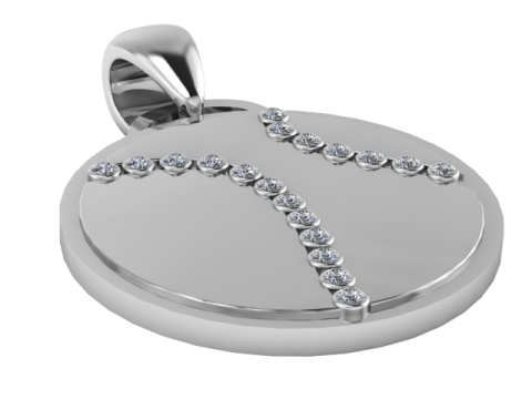 Baseball Pendant 3D Printable Jewelry Model 3D Принт Модель