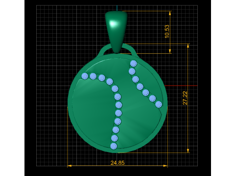 Baseball Pendant 3D Printable Jewelry Model 3D Принт Модель