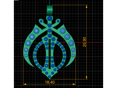 Khanda Pendant 3D Printable Sikh Symbol Jewelry Model 3D Print Model