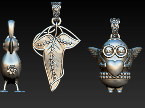 Handcrafted 3D Printed Pendants Collection 3D 프린트 모델