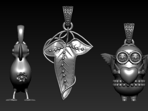 Handcrafted 3D Printed Pendants Collection 3D Baskı Modeli