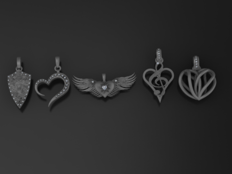 This Heart Shape Diamond Pendant 3D 프린트 모델