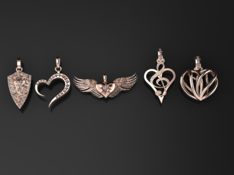 This Heart Shape Diamond Pendant 3D 프린트 모델