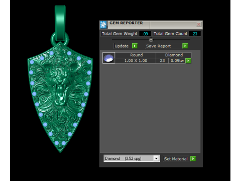 This Heart Shape Diamond Pendant 3D 프린트 모델