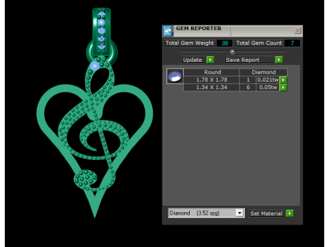 This Heart Shape Diamond Pendant 3D 프린트 모델