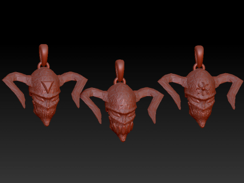 Mask PBR Low Poly 3D Druckmodell