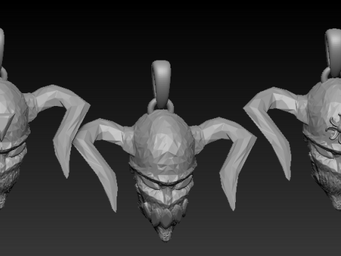 Mask PBR Low Poly 3D Druckmodell