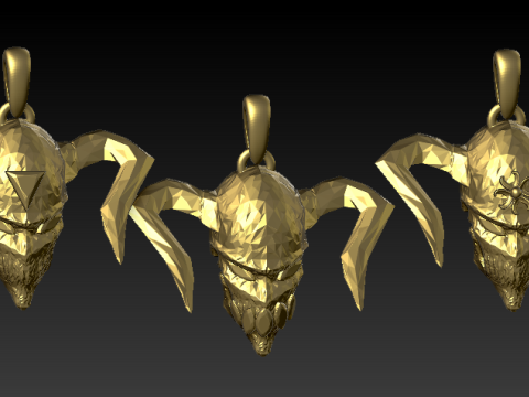 Mask PBR Low Poly 3D Druckmodell