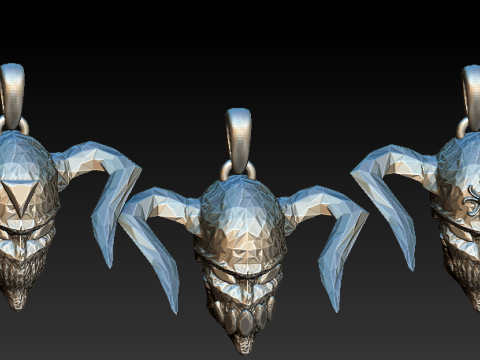 Mask PBR Low Poly 3D Druckmodell