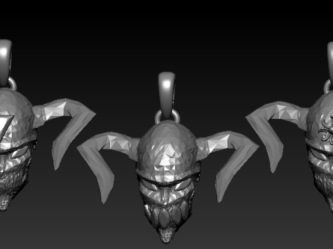 Mask PBR Low Poly 3D Druckmodell