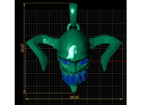 Mask PBR Low Poly 3D Druckmodell