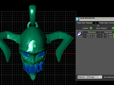 Mask PBR Low Poly 3D Druckmodell