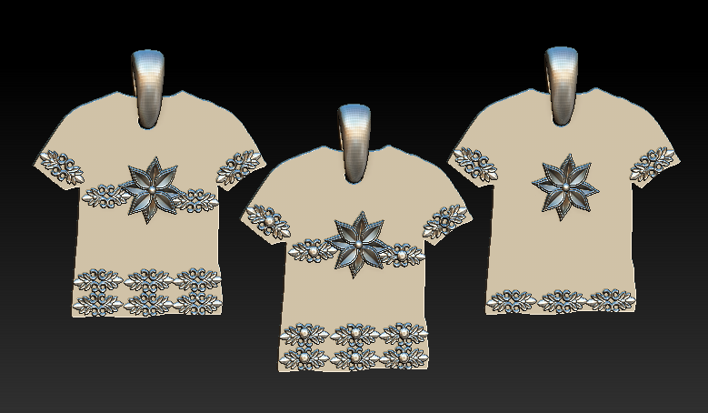 Floral pendant 3D printed jewelry 3D Print Model .c4d .max .obj .3ds .fbx .stl .blend