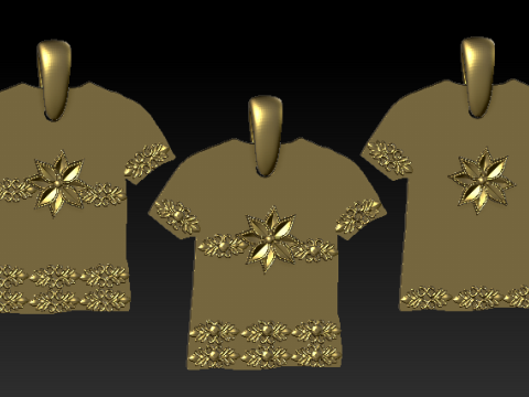Floral pendant 3D printed jewelry 3D Print Model