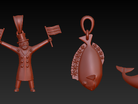 Character Sea Life Pendant Collection Model do druku 3D