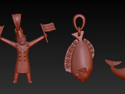 Character Sea Life Pendant Collection 3D Print Model