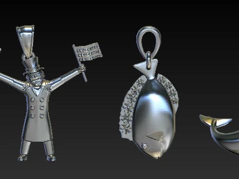 Character Sea Life Pendant Collection 3D Print Model