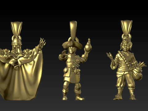 Fantasy Warrior Pendant Collection 3D Print Model