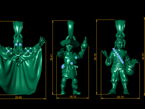 Fantasy Warrior Pendant Collection Modèles 3D en vedette