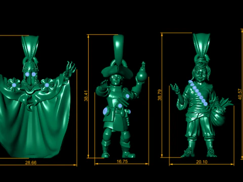 Fantasy Warrior Pendant Collection 3D Print Model