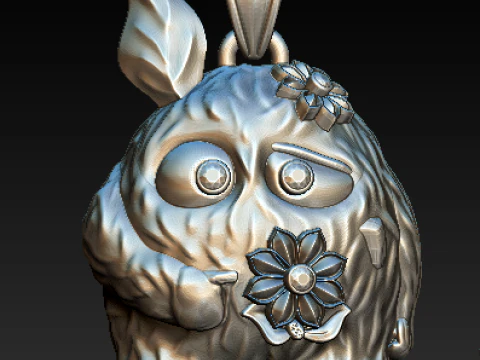 空想の生き物 フローラル ペンダント コレクション 3Dプリントモデル