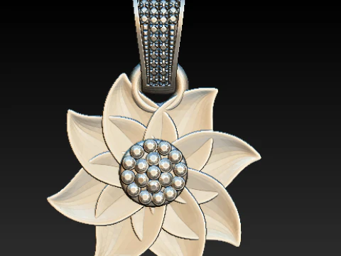 空想の生き物 フローラル ペンダント コレクション 3Dプリントモデル