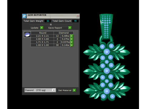 空想の生き物 フローラル ペンダント コレクション 3Dプリントモデル