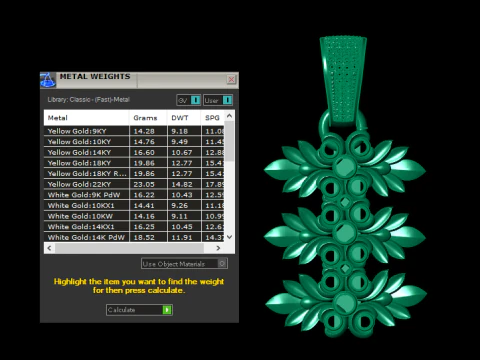 空想の生き物 フローラル ペンダント コレクション 3Dプリントモデル