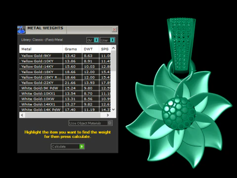 空想の生き物 フローラル ペンダント コレクション 3Dプリントモデル