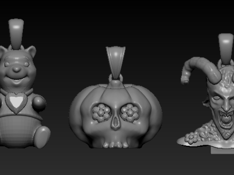 Dark Fantasy Gothic Pendant Collection Modelo de Impressão 3D