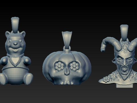 Dark Fantasy Gothic Pendant Collection Modelo de Impressão 3D