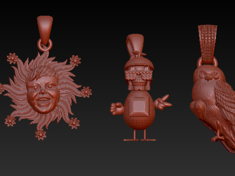Fantasy Character 3D Printable Pendant Collection 3D printmodel