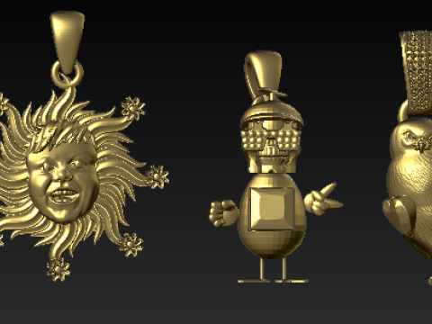 Fantasy Character 3D Printable Pendant Collection 3D printmodel