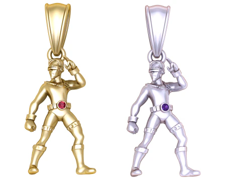 ROBBOT MEN PENDANT 3d printable model 3D Print Model