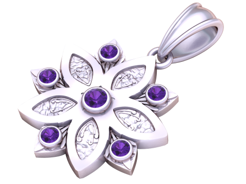 FLOWER GOLD PENDANT 3d printable model 3D Print Model