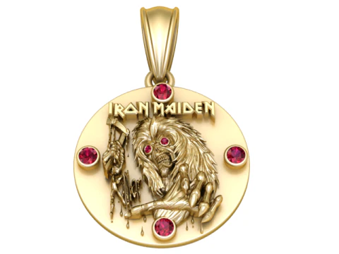 ROUND GOLD PENDANT 3d printable model 3D Print Model