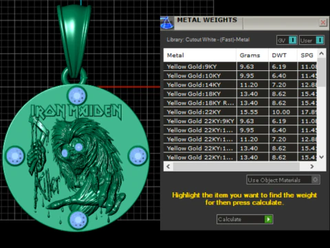 ROUND GOLD PENDANT 3d printable model 3D Print Model