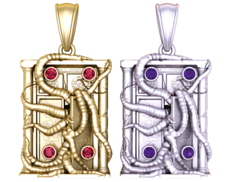 Tarot Locket Necklace 3d printable model Modelo de Impressão 3D