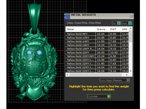 Owl pendant 3d printable model Modello di stampa 3D