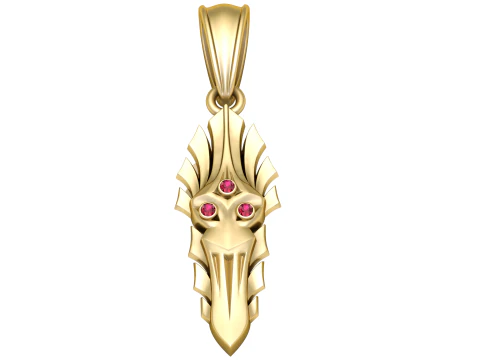 Dragon head pendant 3d printable model 3D Print Model