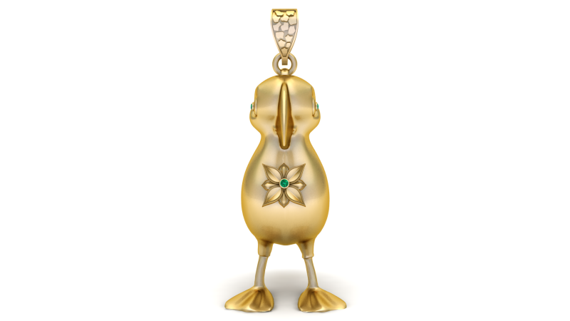 Golden Duck Pendant Modello di stampa 3D .c4d .max .obj .3ds .fbx .stl .blend